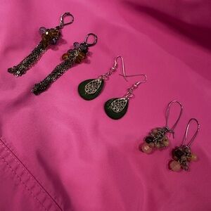 Three Pair of Dangle Earrings